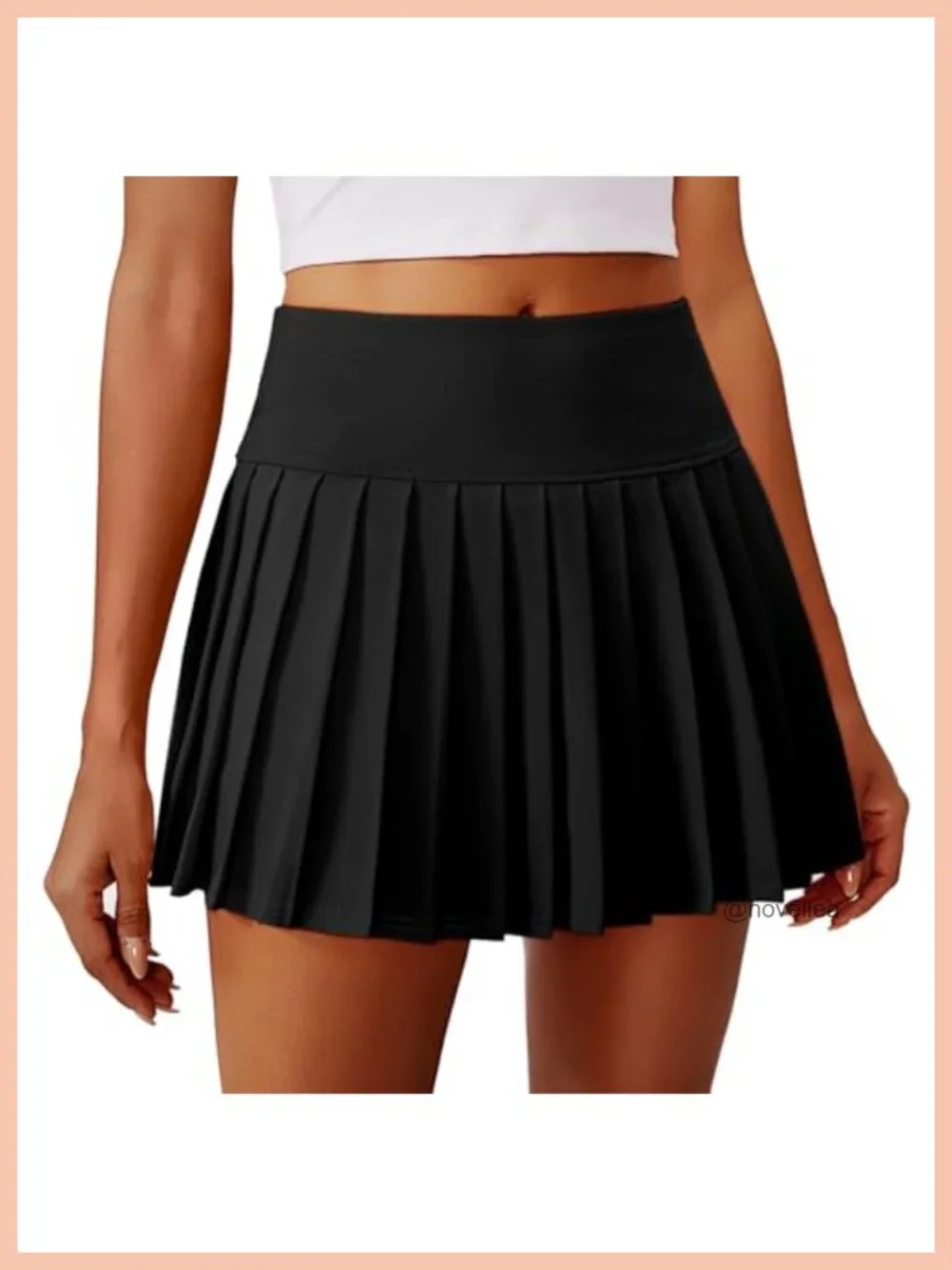 Pleated Tennis Skirt Skort with Inner Shorts and Pocket